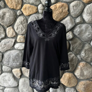 The Metropolitan Museum Of Art‎ •Women L• Long Sleeve Shirt Cotton Blend Tunic